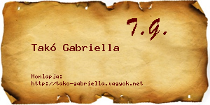 Takó Gabriella névjegykártya