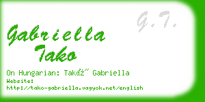 gabriella tako business card